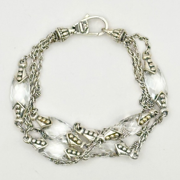 LAGOS Jewelry - Lagos Quartz Silver & 18 Kt Gold Multistrand Bracelet